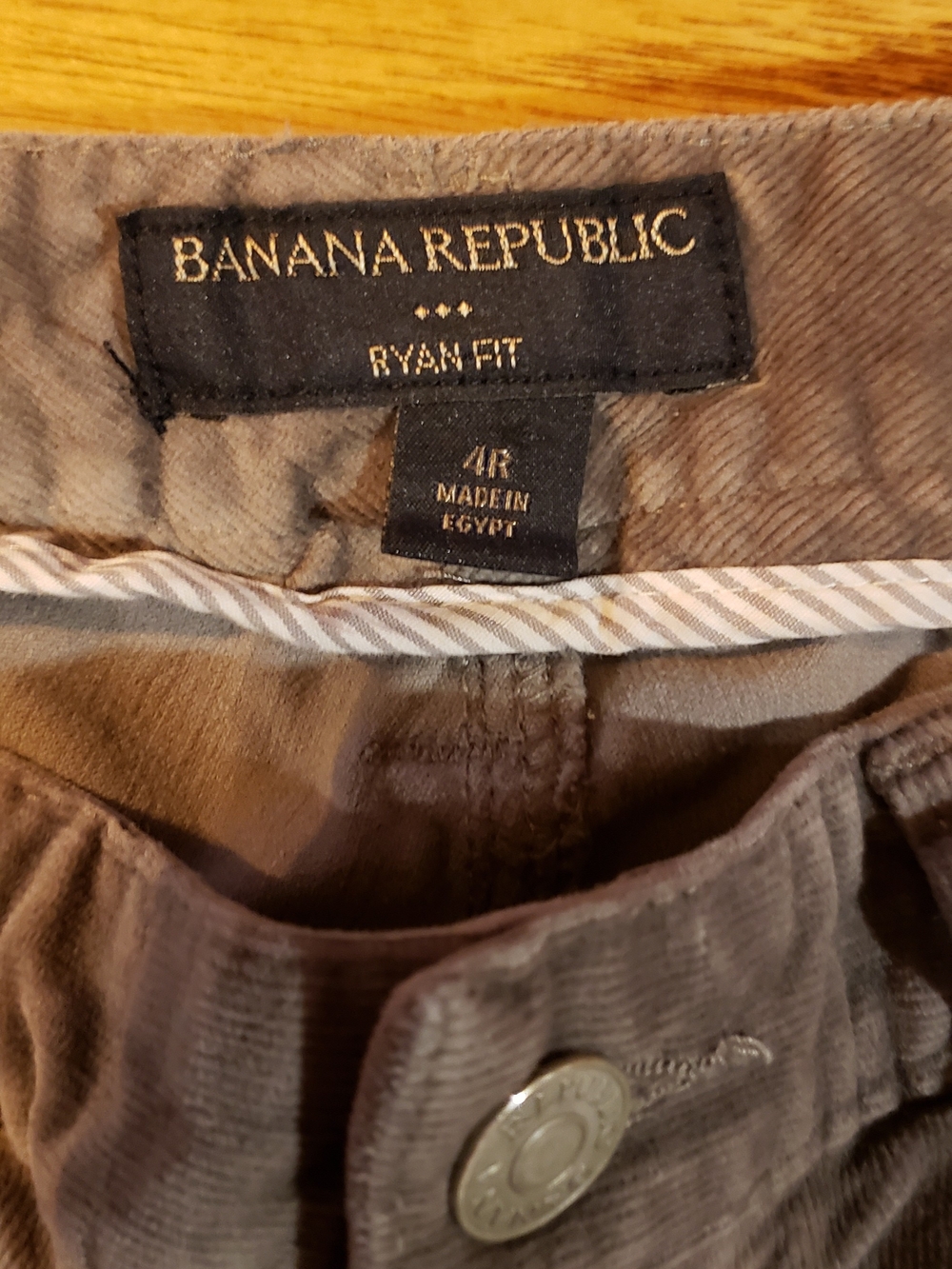Womens Size 4r Ryan Fit Banana Republic Taupe Corduroy Boot Cut Pants - Picture 2 of 7